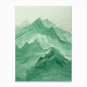 Green Waves Canvas Print