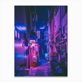 The Neon Alleyway Ghost Canvas Print