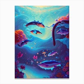 Fishes In The Ocean 1 Canvas Print