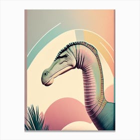 Apatosaurus Pastel Dinosaur Canvas Print