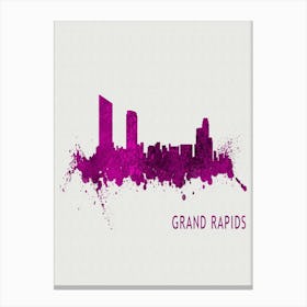 Grand Rapids Michigan City Purple Canvas Print