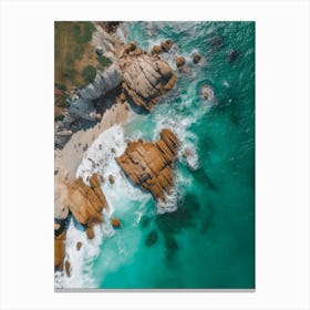 Aerial View Of Cliffs Canvas Print