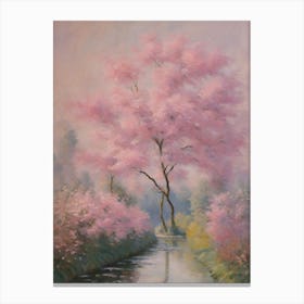 Pink Impressionism Monet Inspiration Canvas Print