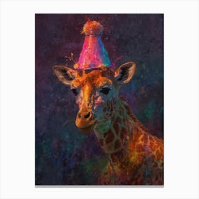 Birthday Giraffe Canvas Print