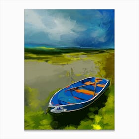 Boat Landscape  Painting Canvas Print