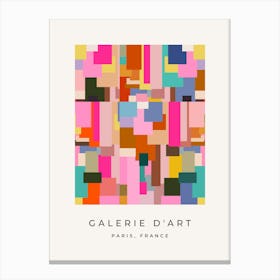 Mid Century Geometric Color Block | 02 Canvas Print
