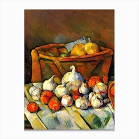 Garlic Cezanne Style vegetable Canvas Print