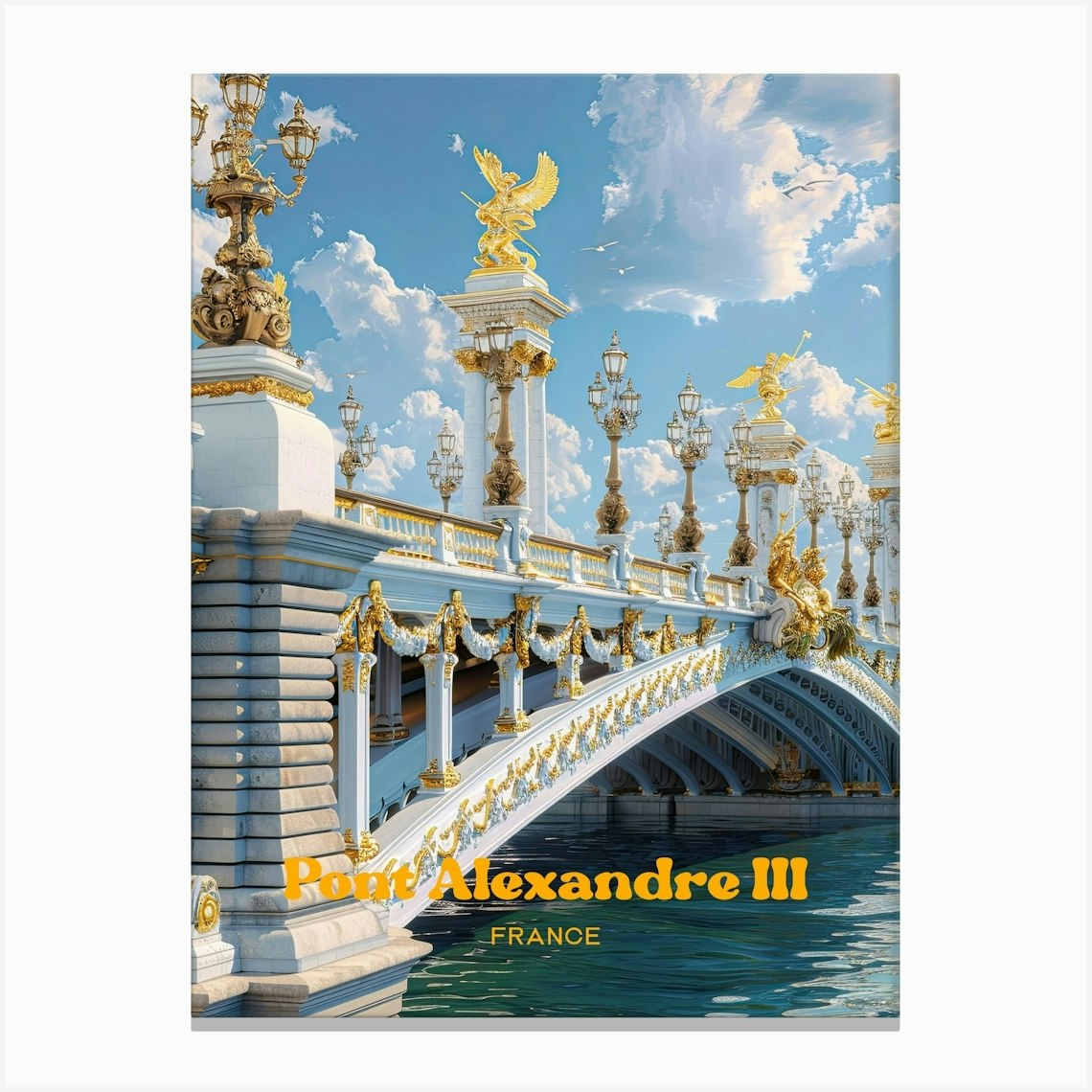 Pont Alexandre Iii Paris Art Illustration Toile