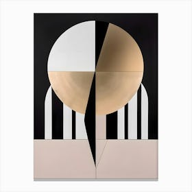 Ecliptic Resonance: A Digital Minimalist Geometric Abstraction Artwork Canvas Print