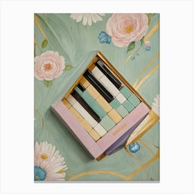 Pastel Abstract Piano Keys Canvas Print