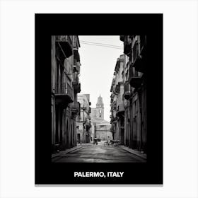 Poster Of Palermo, Italy, Mediterranean Black And White Photography Analogue 4 Canvas Print