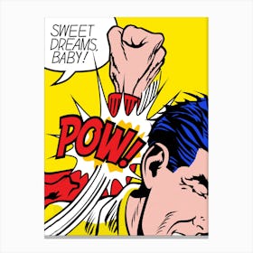 POW!! | POP ART Vectorial creation, Roy Lichtenstein style | THE BEST OF POP ART, NOW IN DIGITAL VERSIONS! Prints with bright colors, sharp images and high image resolution. Canvas Print