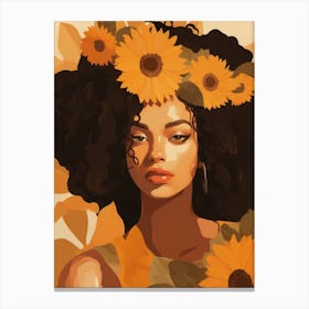 Sunflower Girl 12 Canvas Print