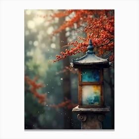 Lantern In The Forest 1 Canvas Print