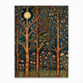 William Morris Moon In The Forest 13 Canvas Print