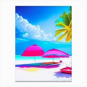 Maldives Beach Pop Art Photography Tropical Destination Canvas Print