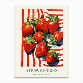 Marche Aux Fruits Strawberries Fruit Summer Illustration 6 Canvas Print