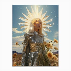 Sunflower Woman 1 Canvas Print