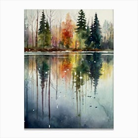 Reflections In The Pond Canvas Print