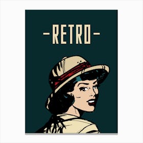 Retro Woman Canvas Print