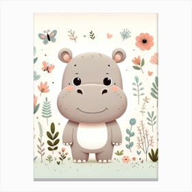 Cute Hippo Canvas Print