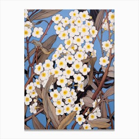 Forget Me Not 3 Flower Painting Canvas Print