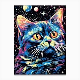 Intergalactic Littermates, Psychedelic Cats series Canvas Print