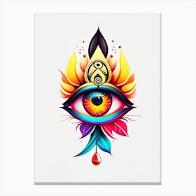 Balance, Symbol, Third Eye Tattoo 2 Canvas Print