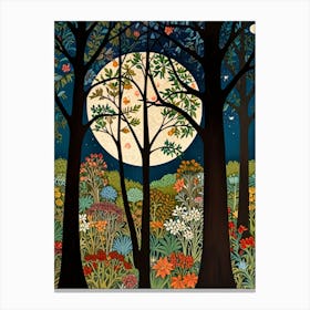 William Morris Moonlight In The Forest 23 Canvas Print