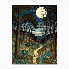 William Morris Path To The Moon 1 Canvas Print