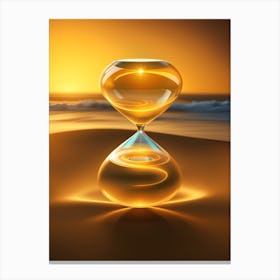 Hourglass On The Sand Canvas Print