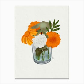 Day of Death Flower Bouquet Canvas Print