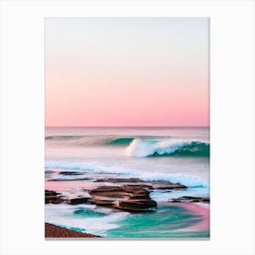 Maroubra Beach, Australia Pink Photography 1 Canvas Print