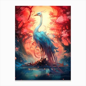 Blue Stork Canvas Print