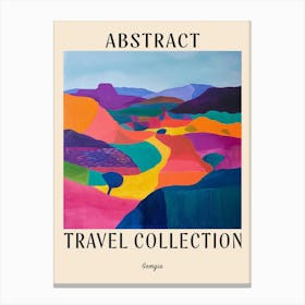 Abstract Travel Collection Poster Georgia 5 Canvas Print
