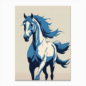 Blue Horse Canvas Print