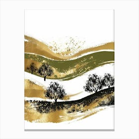 Trees On The Hill Canvas Print