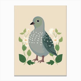 Baby Animal Illustration  Pigeon 2 Canvas Print