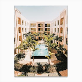 Warm Beach Hotel Canvas Print