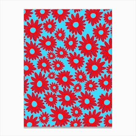 Alien Abstract Flowers Canvas Print
