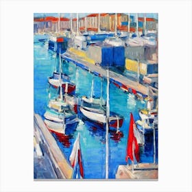 Port Of Marseille France Abstract Block 2 harbour Canvas Print