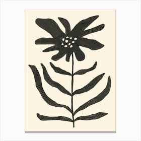 Black Flower Canvas Print