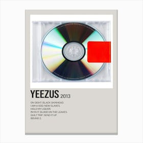 Yeezus 2013 Music Poster Canvas Print