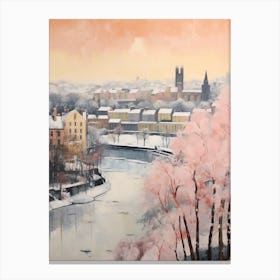 Dreamy Winter Painting Durham United Kingdom 1 Canvas Print