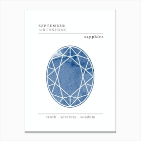 September Birthstone |Sapphire Canvas Print