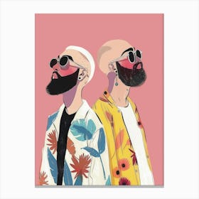 Two Men With Beards Canvas Print