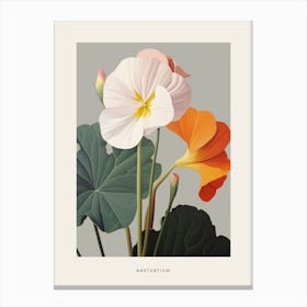 Flower Illustration Nasturtium 4 Poster Canvas Print