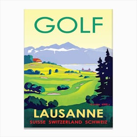 Golf in Lausanne, Switzerland Canvas Print