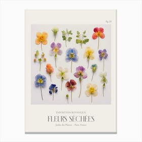 Fleurs Sechees, Dried Flowers Exhibition Poster 20 Canvas Print