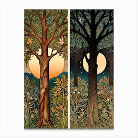 William Morris Two Trees In The Forest Canvas Print